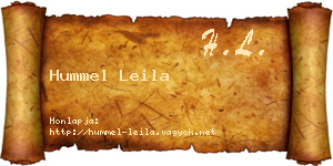Hummel Leila névjegykártya